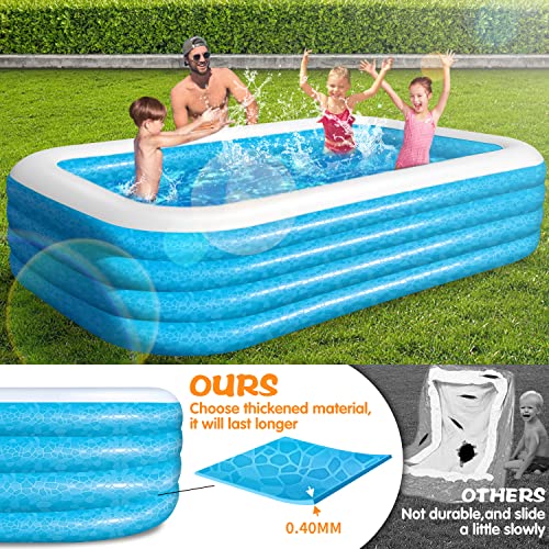 Swimming Pool for Kids and Adults - 120x72x22in Kiddie Pool with Pump,Piscinas Para Adultos,Blow up pool,Inflatable Pool,Kids Pools for Backyard,Toddlers,Family,Outdoor,Garden