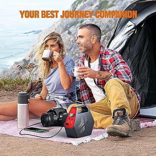 146Wh Portable Power Station, SinKeu Power Bank with AC outlet, Portable Laptop Charger with 100W AC Outlet, DC Port, QC 3.0 USB Port, Rechargeable Backup Lithium Battery for Outdoor Camping Home Office