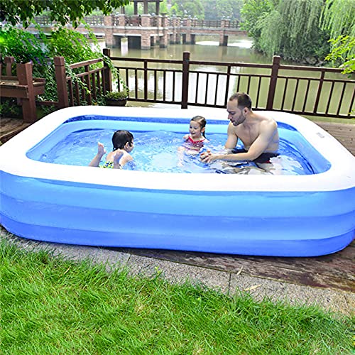 Inflatable Swimming Pools, Kiddie Inflatable Pools, Inflatable Pool for Kids and Adults Thickened Swimming Pool , 82.7" X 53.1" X 23.6"