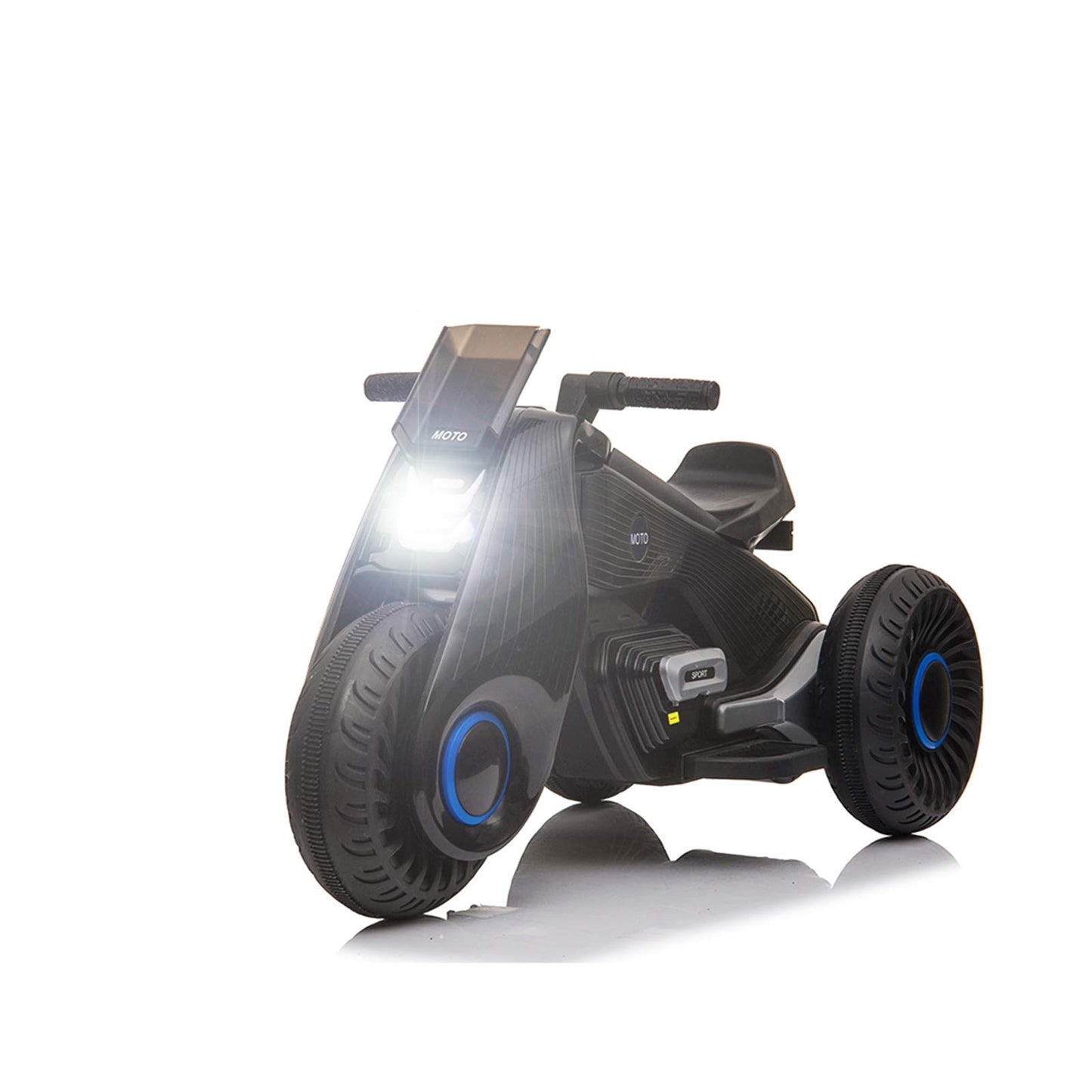 AceX Kids Motorcycle, Kids Ride on Motorbike Toys 3 Wheels Electric Motorcycle - V6 Battery-Powered Dual-Drive Riding Toy w Music Horn & Headlights for Boys and Girls 2-8 Years Old (Black)